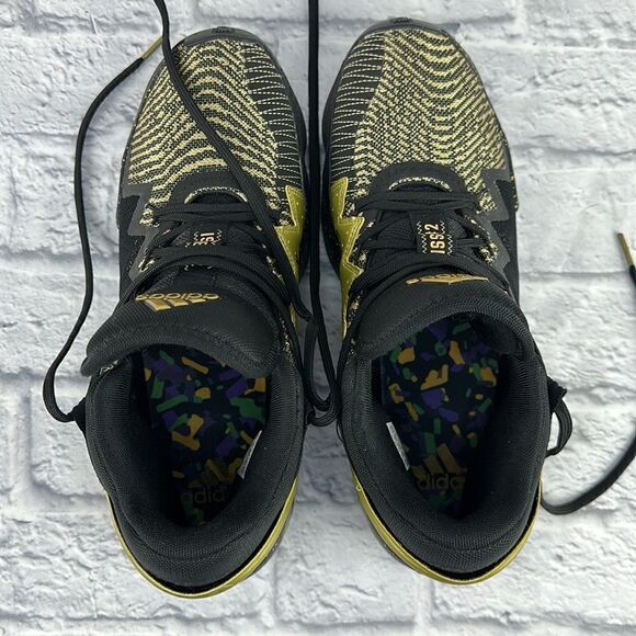adidas DONOVAN MITCHELL D.O.N. ISSUE #2 FZ3881 Core Black Gold Men’s Size 10.5 main image 9
